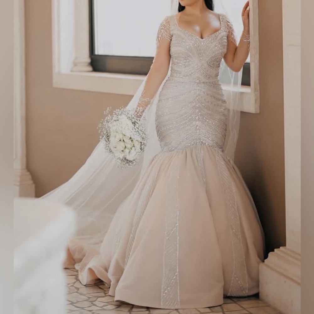 Wedding Dress (off white/ nude/ Beige)
